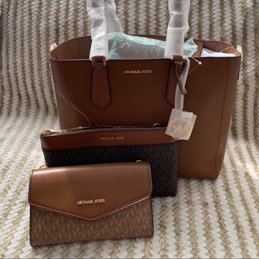 BNWT MICHAEL KORS KIMBERLY 3-IN-1 TOTE